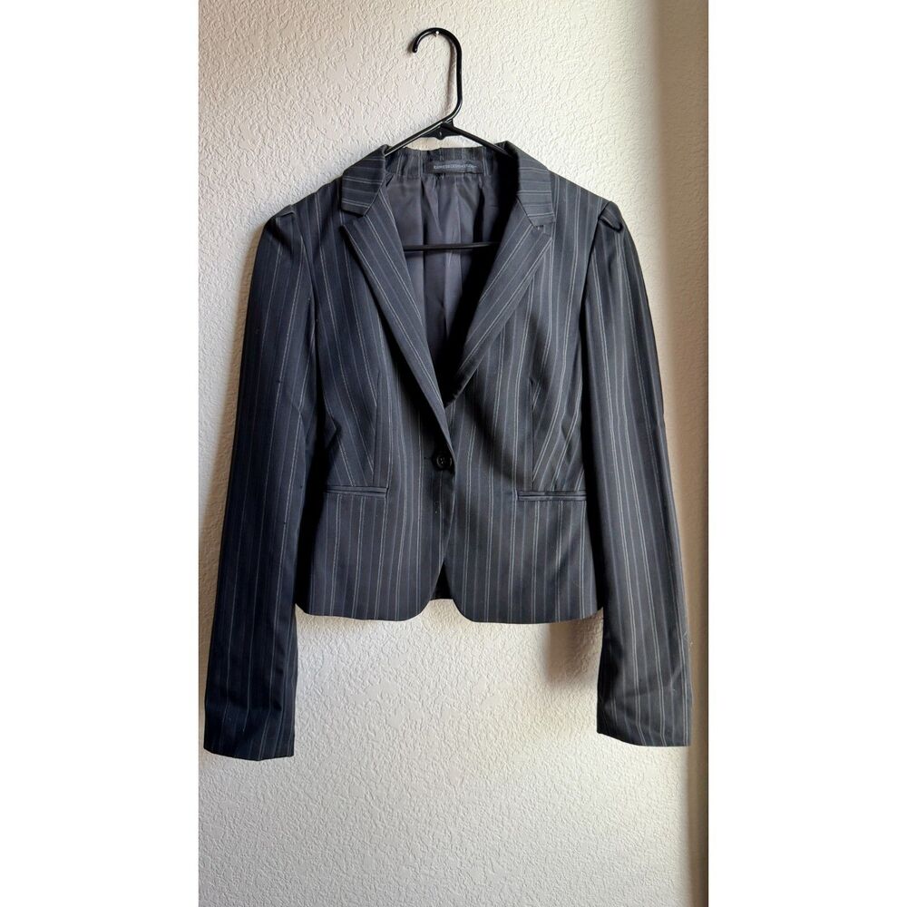 Y2K Express Design Studio Pinstripe Fitted Blazer Jacket 2006